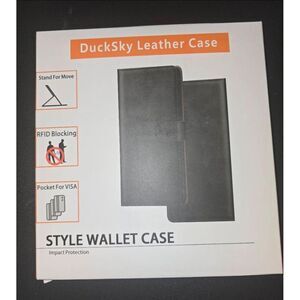 NEW DuckSky Phone Case S23Plus purple/maroon Wallet Folio RFID Blocking Sleek Pr